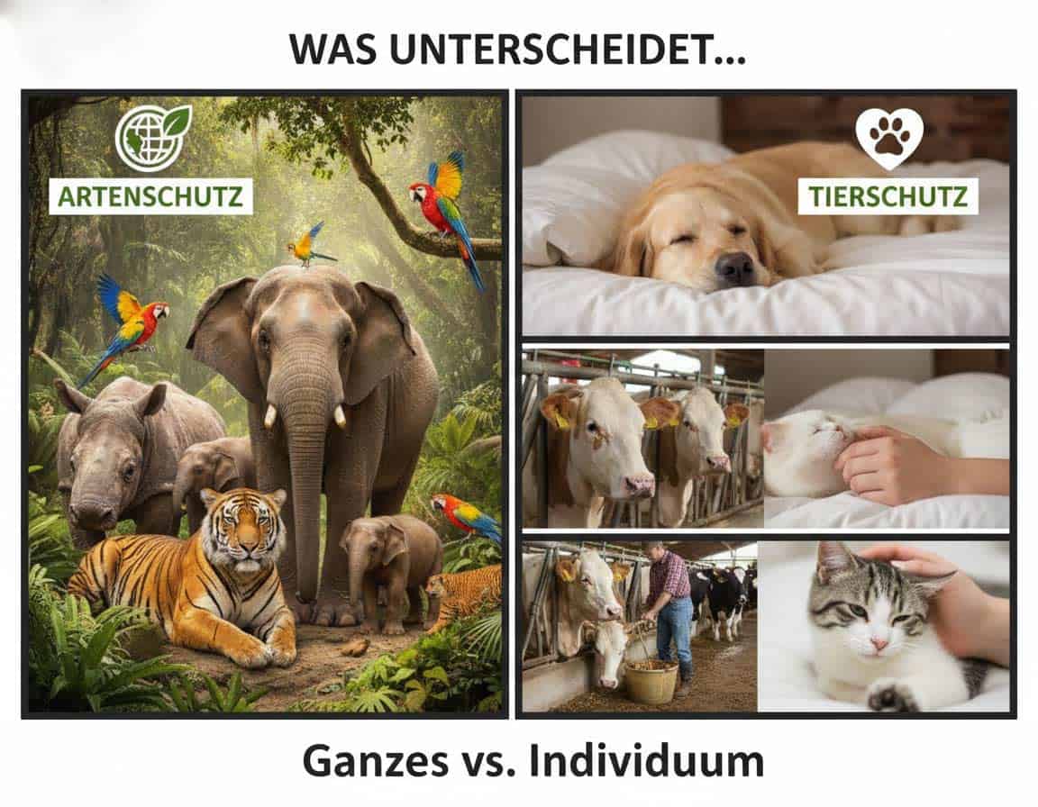 Was unterscheidet Artenschutz und Tierschutz