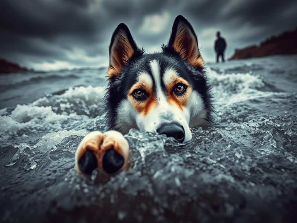 Hund in Not