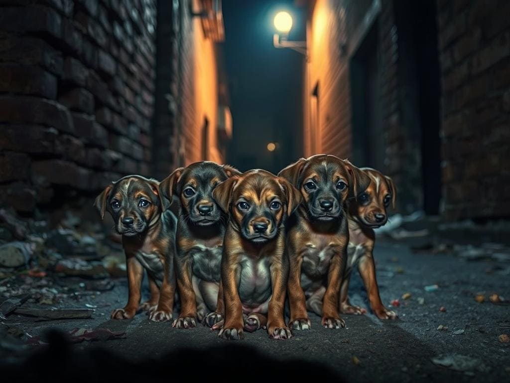 Hundewelpen in Not