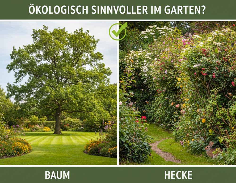 Baum oder Hecke: Was ist im Garten ökologisch sinnvoller? Baum oder Hecke: Was ist im Garten ökologisch sinnvoller?