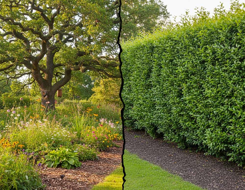 Baum versus Hecke im Kleingarten
