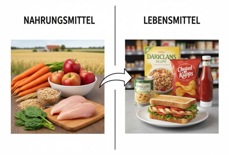 Unterschied Lebensmittel und Nahrungsmittel