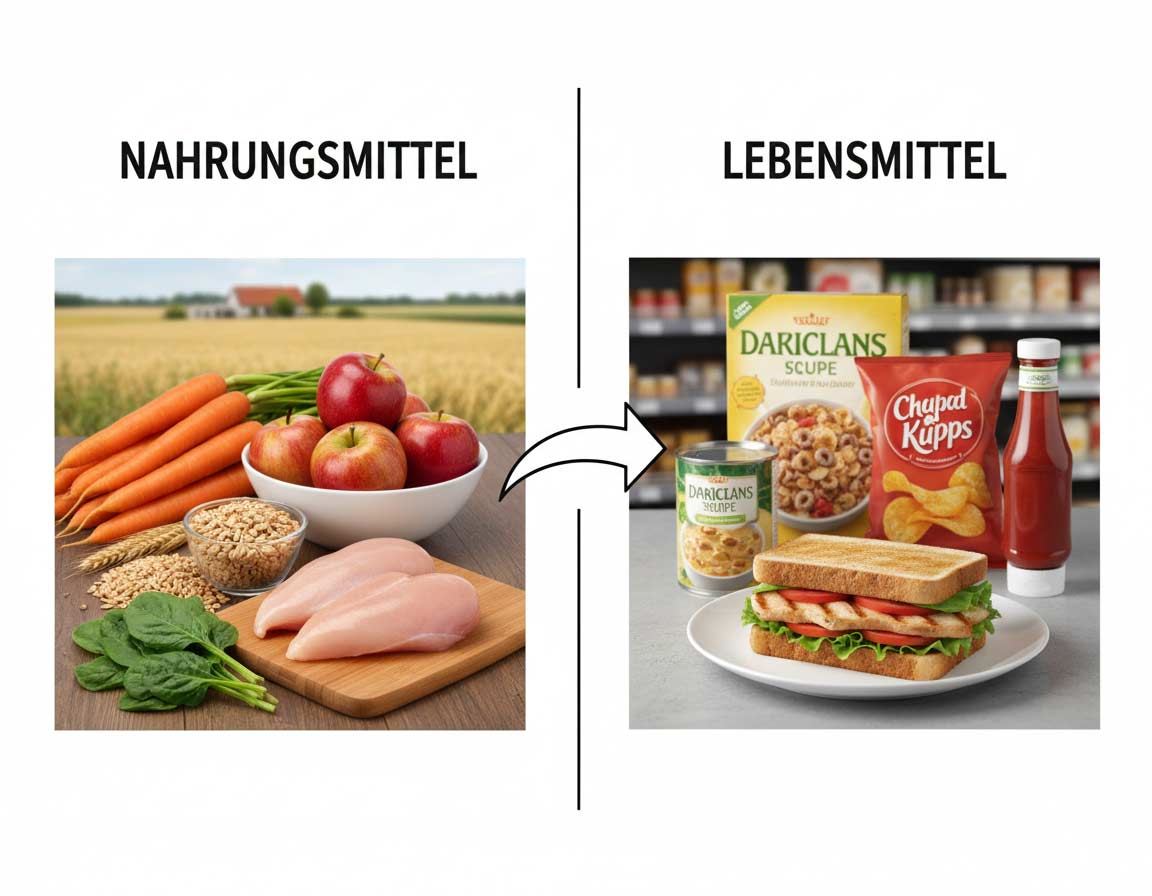 Unterschied Lebensmittel und Nahrungsmittel