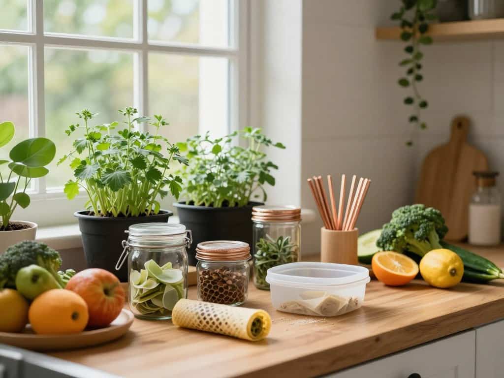 Plastikfreie Alternativen im Alltag richtig einsetzen Plastikfreie Einkaufsalternativen wie Mehrwegbehälter und Stofftaschen